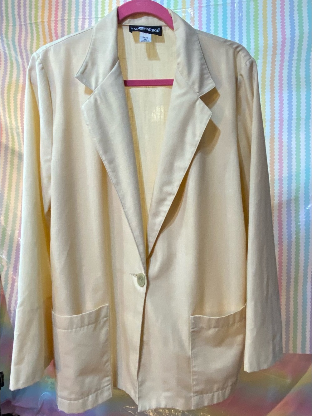 Sag Harbor Light Yellow Single-Button Blazer